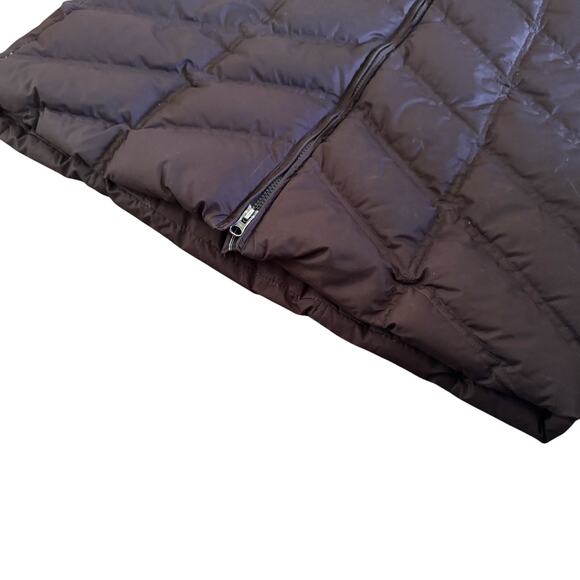 Patagonia Hooded Goose Down Long Parka Jacket Coat Womens Med M Brown Puff 1123 - Picture 3 of 16